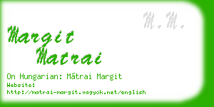 margit matrai business card